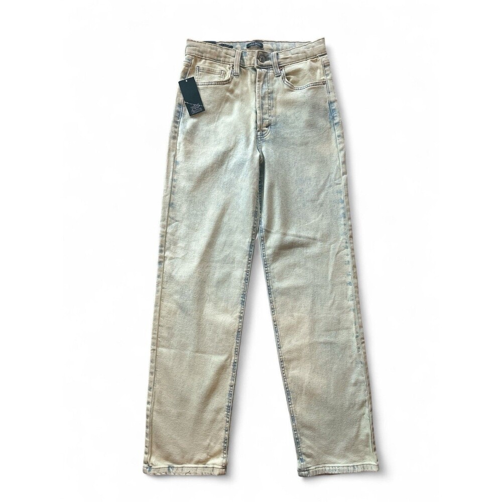 NWT Wild Fable Women’s 4 27 Highest Rise 90s Straight Jeans Yellow Acid Wash